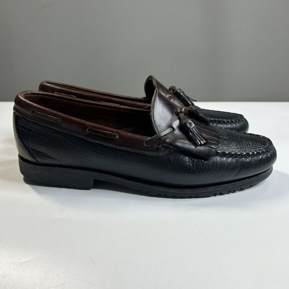 Allen Edmonds Nashua Loafer Men’s 11 D Brown Leather Tassel Slip On Dress - Picture 3 of 9